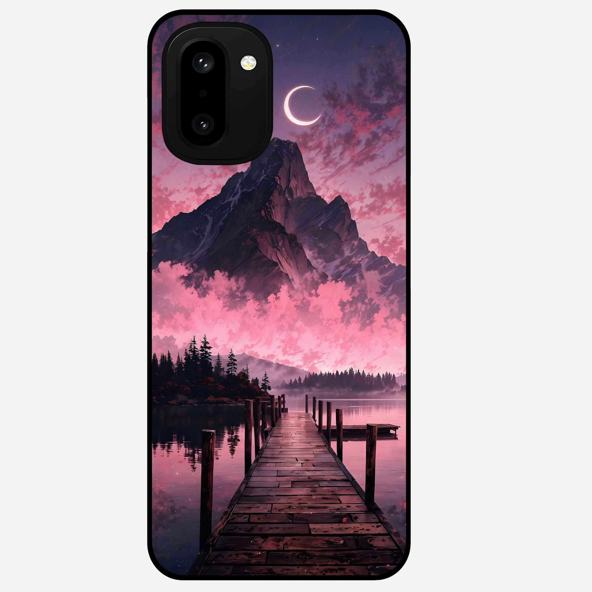  Beautiful Mountain View Glass Case For Oneplus 15R back cover – full design glossy printed glass finish