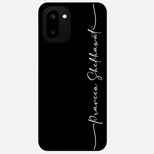  Black Tune Custom Name Glass Case For Oneplus 15R back cover – full design glossy printed glass finish