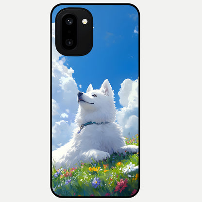  Blissful Cloud Pup Glass Case For Oneplus 15R back cover – full design glossy printed glass finish