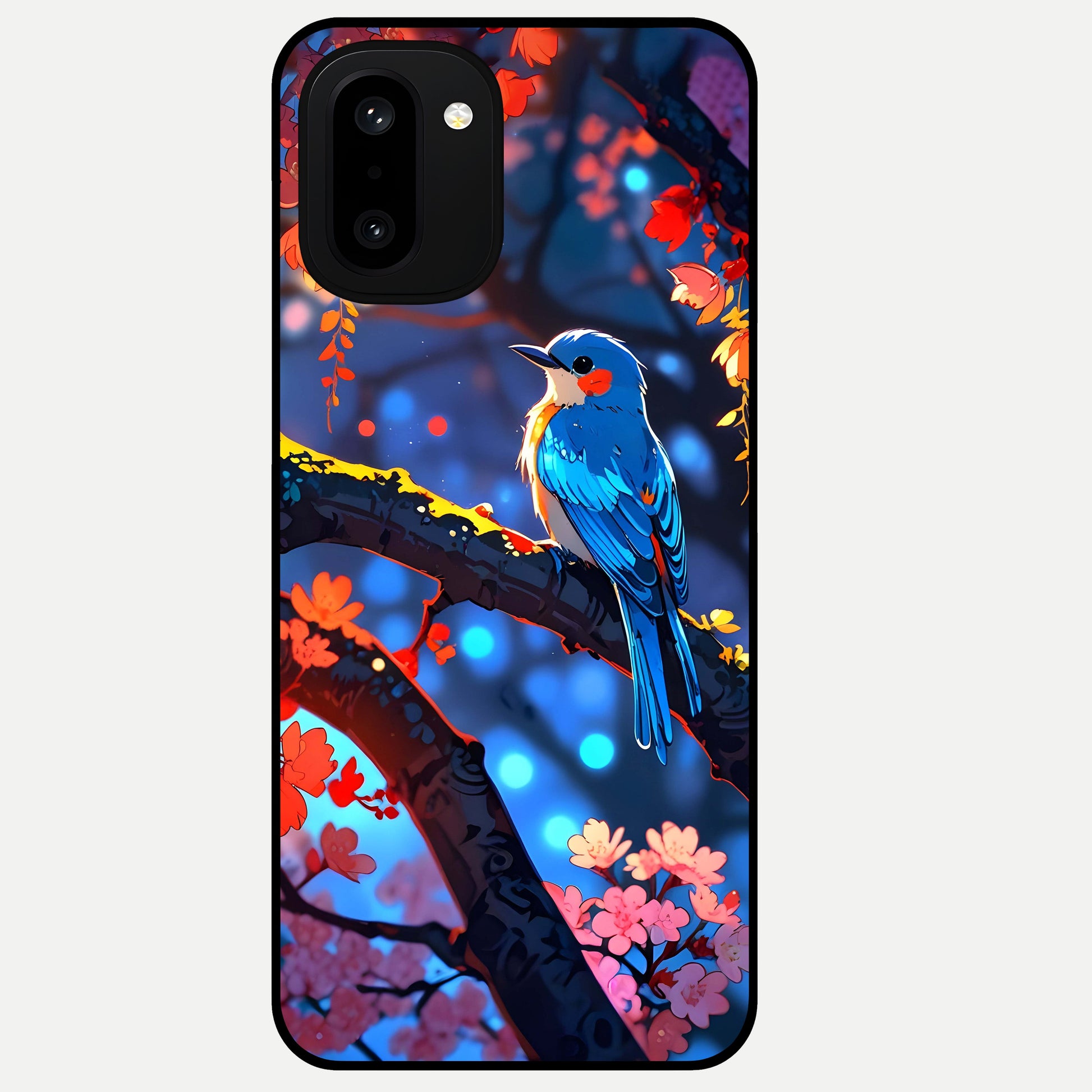  Blooming Water Drift Glass Case For Oneplus 15R back cover – full design glossy printed glass finish