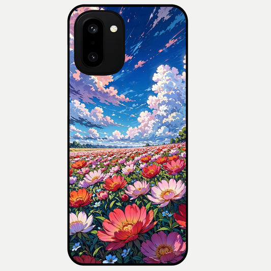  Blossom Sky Field Glass Case For Oneplus 15R back cover – full design glossy printed glass finish