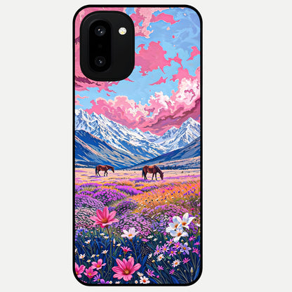  Blossom Valley Dream Glass Case For Oneplus 15R back cover – full design glossy printed glass finish