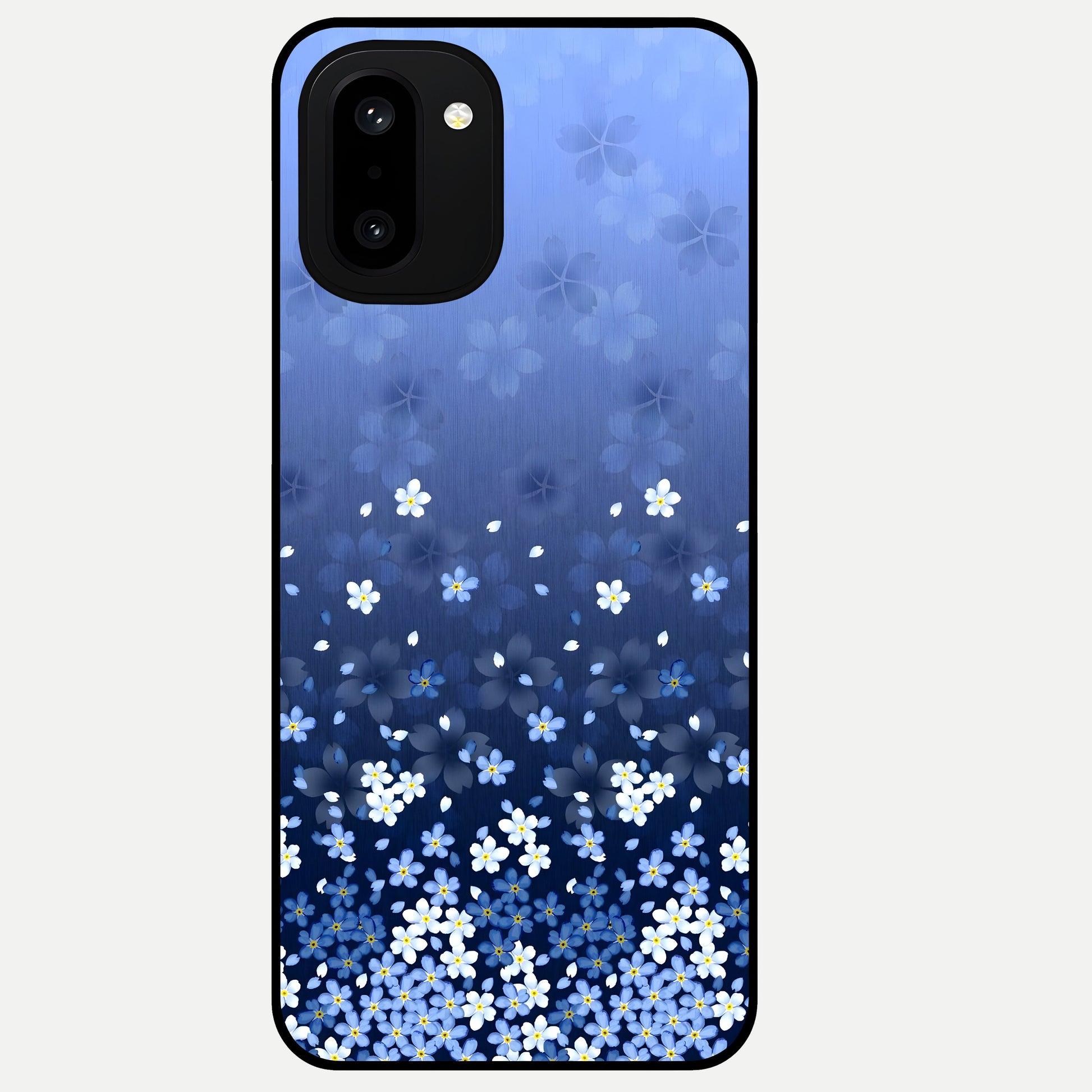  Blue Starry Glass Case For Oneplus 15R back cover – full design glossy printed glass finish