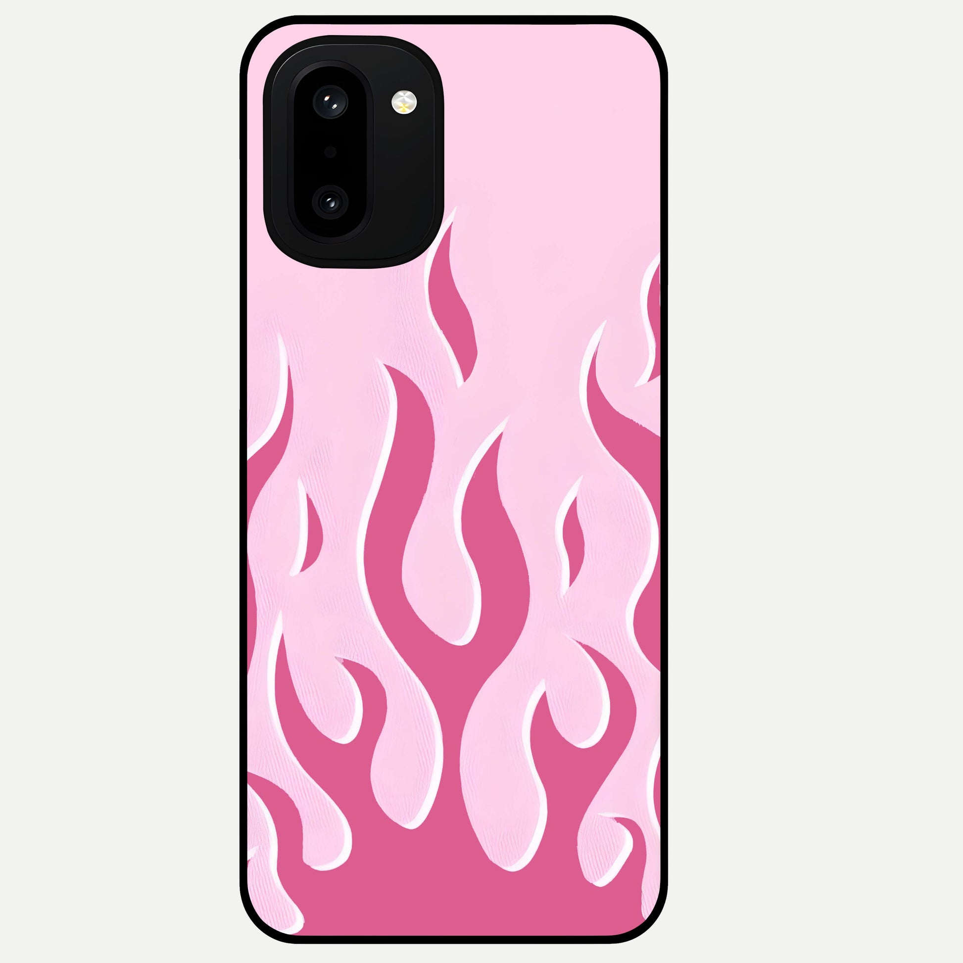  Blush Flame Energy Glass Case For Oneplus 15R back cover – full design glossy printed glass finish