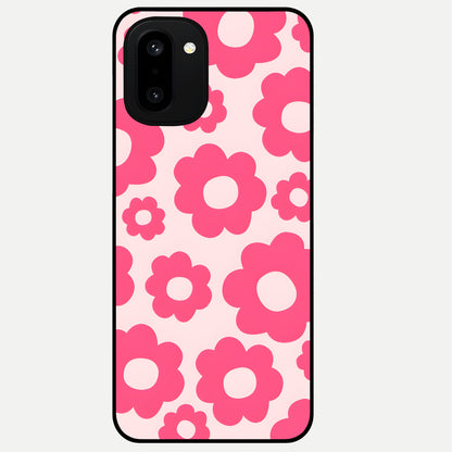  Blush Flower Pop Glass Case For Oneplus 15R back cover – full design glossy printed glass finish