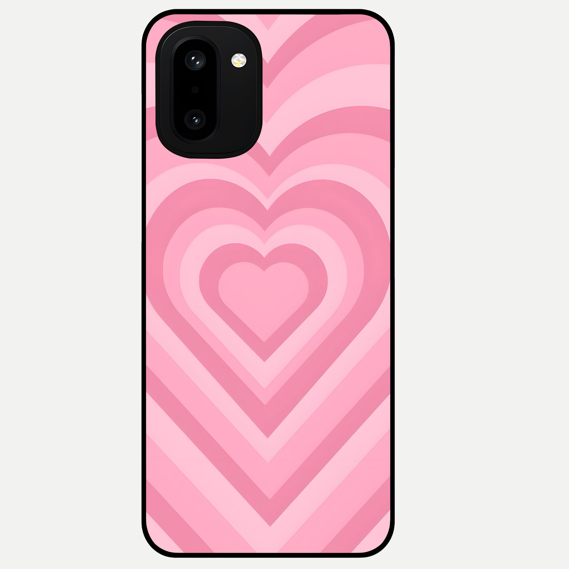  Blush Heart Waves Glass Case For Oneplus 15R back cover – full design glossy printed glass finish