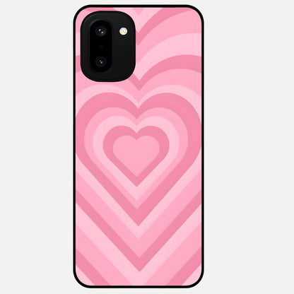  Blush Heart Waves Glass Case For Oneplus 15R back cover – full design glossy printed glass finish