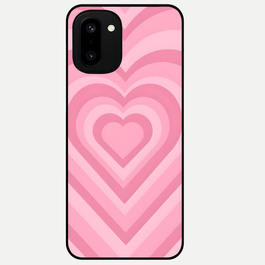  Blush Heart Waves Glass Case For Oneplus 15R back cover – full design glossy printed glass finish