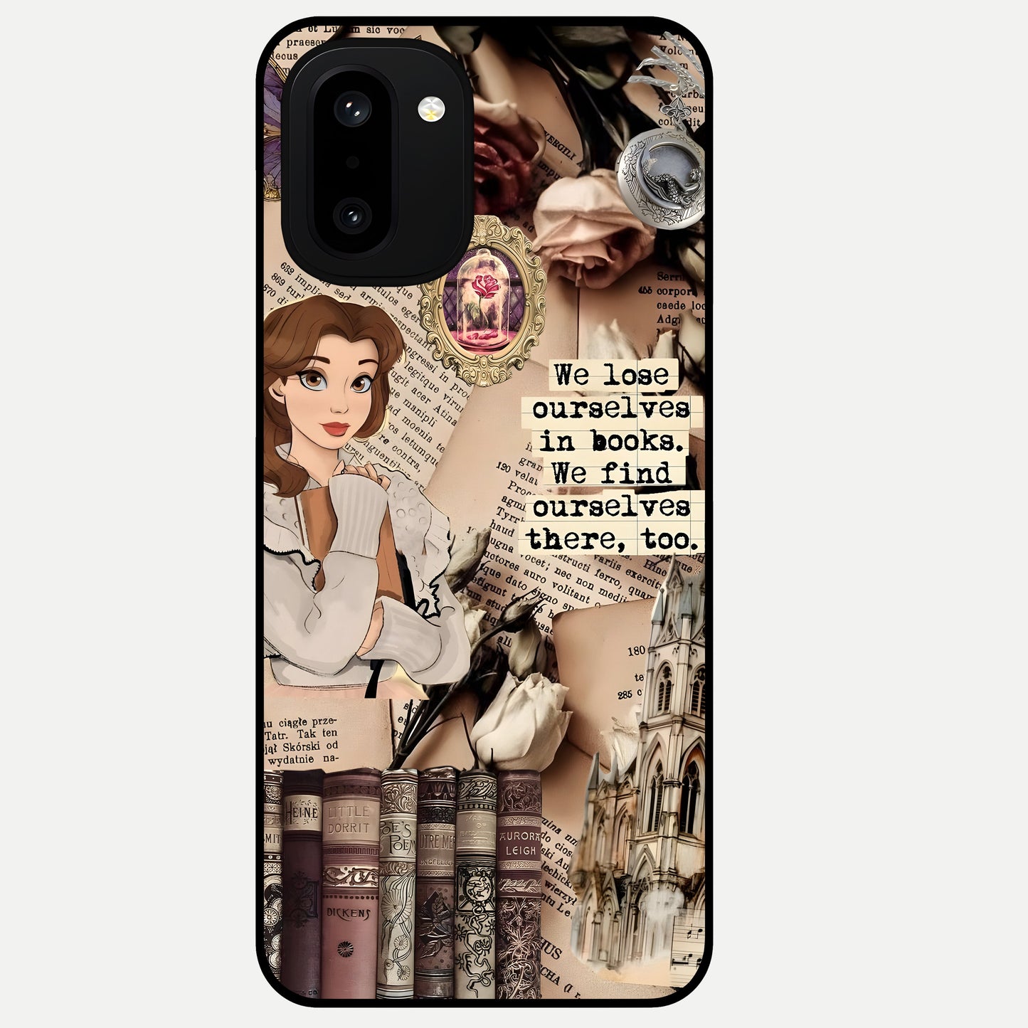  Bookish Dream World Glass Case For Oneplus 15R back cover – full design glossy printed glass finish