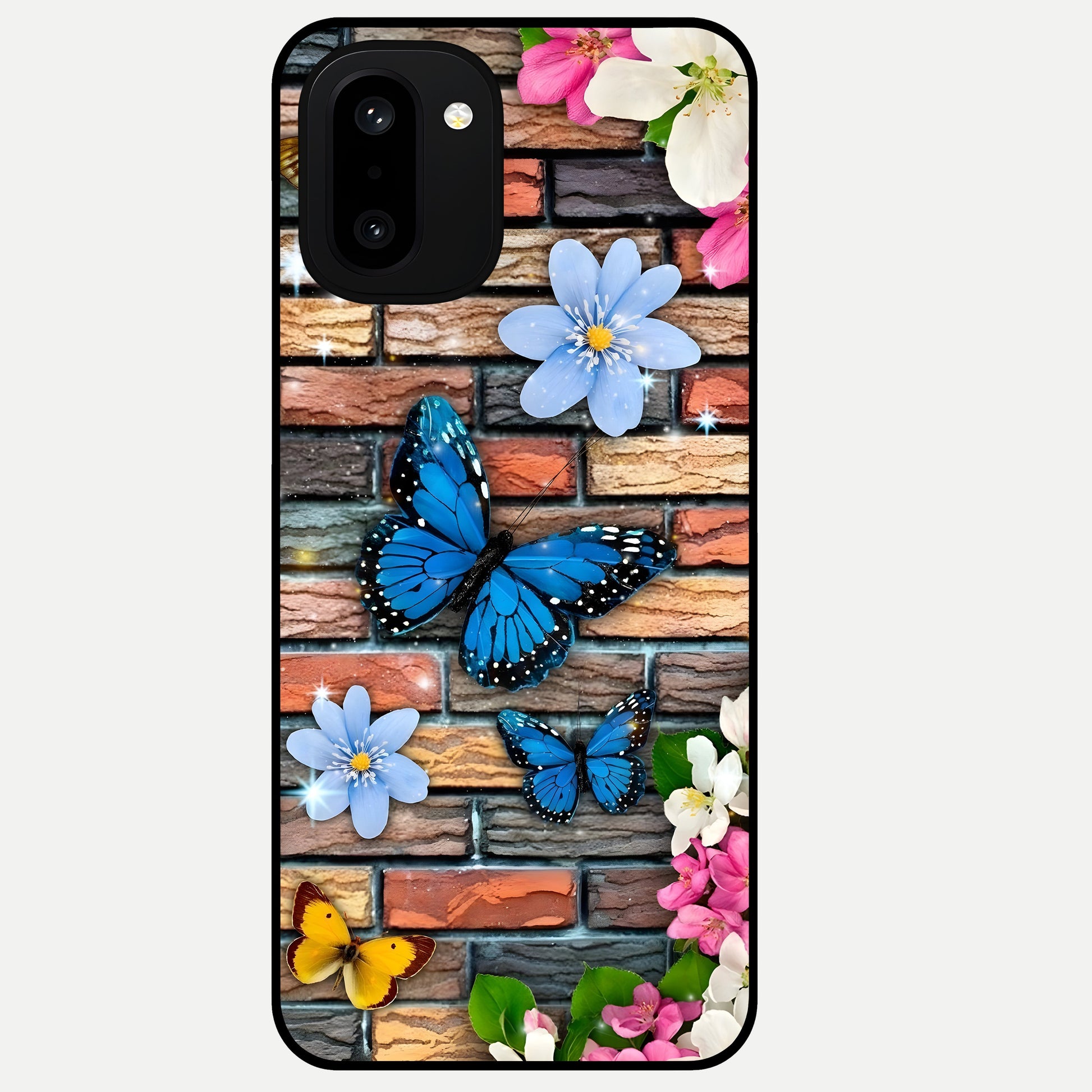  Brick Bloom Flight Glass Case For Oneplus 15R back cover – full design glossy printed glass finish