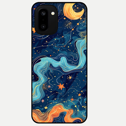  Celestial Dream Flow Glass Case For Oneplus 15R back cover – full design glossy printed glass finish