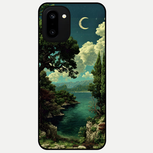  Celestial Lake Peace Glass Case For Oneplus 15R back cover – full design glossy printed glass finish
