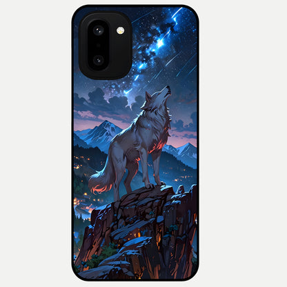  Celestial Wolf Howl Glass Case For Oneplus 15R back cover – full design glossy printed glass finish