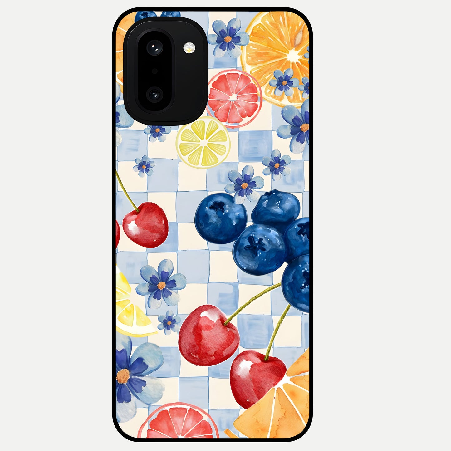  Citrus Bloom Joy Glass Case For Oneplus 15R back cover – full design glossy printed glass finish