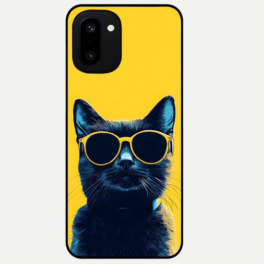  Cool Cat Vibes Glass Case For Oneplus 15R back cover – full design glossy printed glass finish