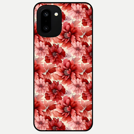  Crimson Love Petals Glass Case For Oneplus 15R back cover – full design glossy printed glass finish