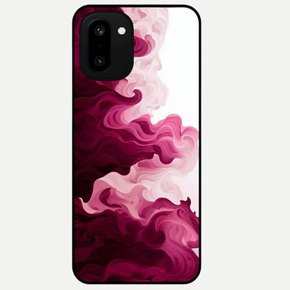  Crimson Wave Flow Glass Case For Oneplus 15R back cover – full design glossy printed glass finish
