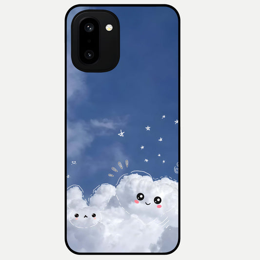  Cute Blossom Cloud Glass Case For Oneplus 15R back cover – full design glossy printed glass finish