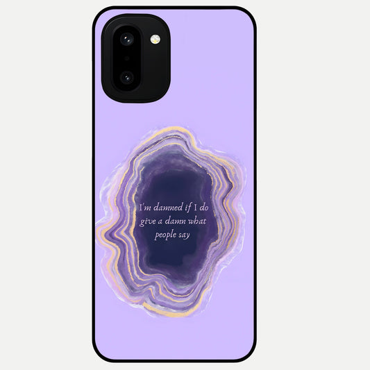  Damned People Quote Glass Case For Oneplus 15R back cover – full design glossy printed glass finish
