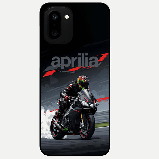  Dark Aprilla Glass Case For Oneplus 15R back cover – full design glossy printed glass finish