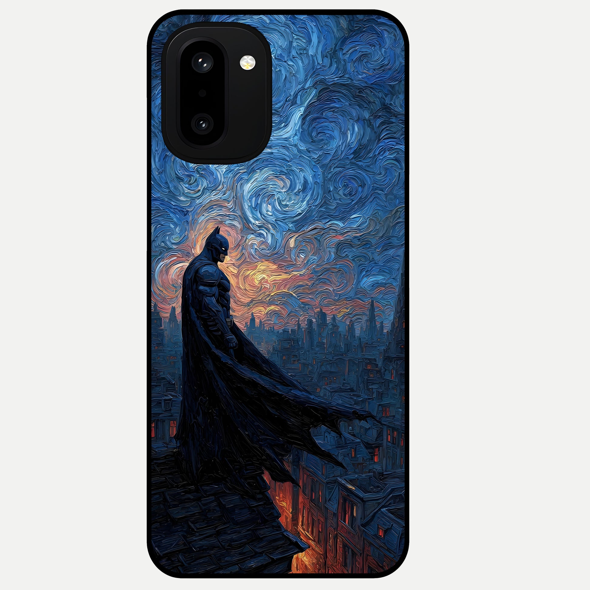  Dark Knight Dusk Glass Case For Oneplus 15R back cover – full design glossy printed glass finish
