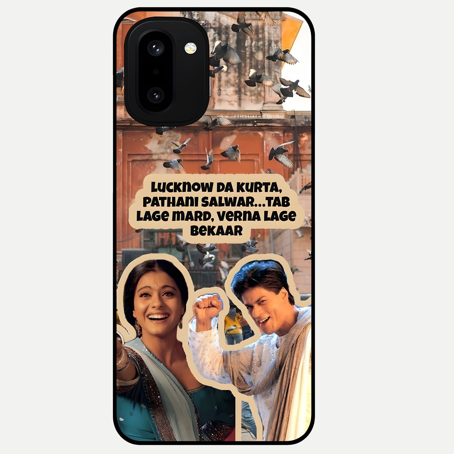 Desi Retro Vibes Glass Case For Oneplus 15R back cover – full design glossy printed glass finish