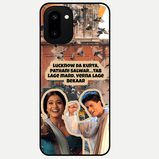 Desi Retro Vibes Glass Case For Oneplus 15R back cover – full design glossy printed glass finish