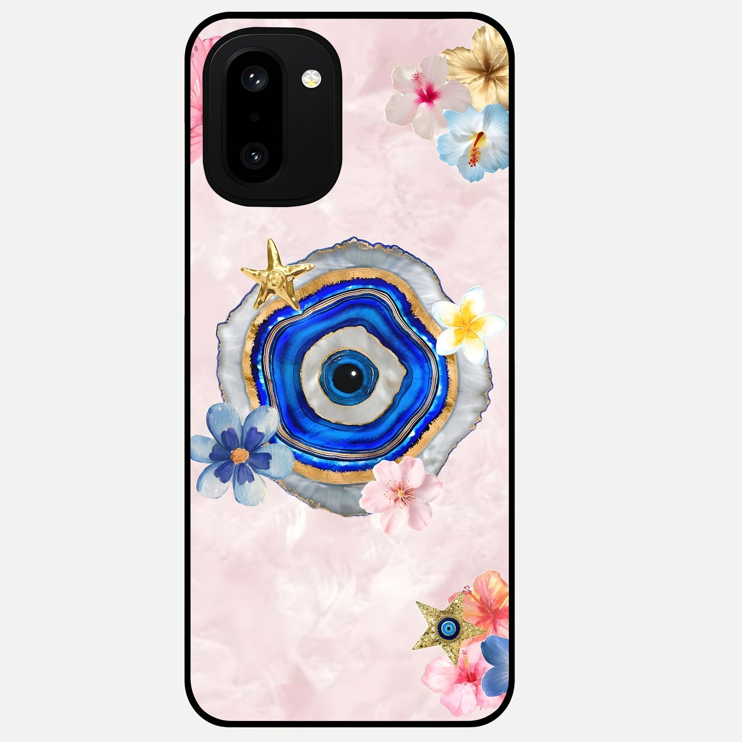  Divine Aura Bloom Glass Case For Oneplus 15R back cover – full design glossy printed glass finish