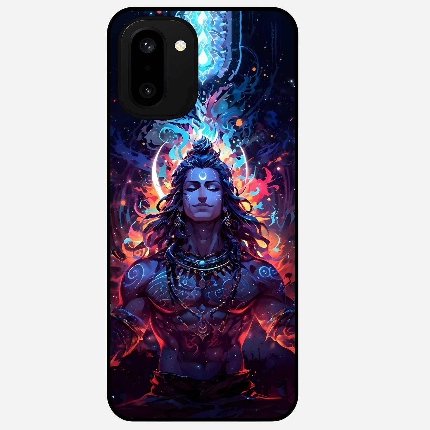  Divine Fire Shiv Glass Case For Oneplus 15R back cover – full design glossy printed glass finish