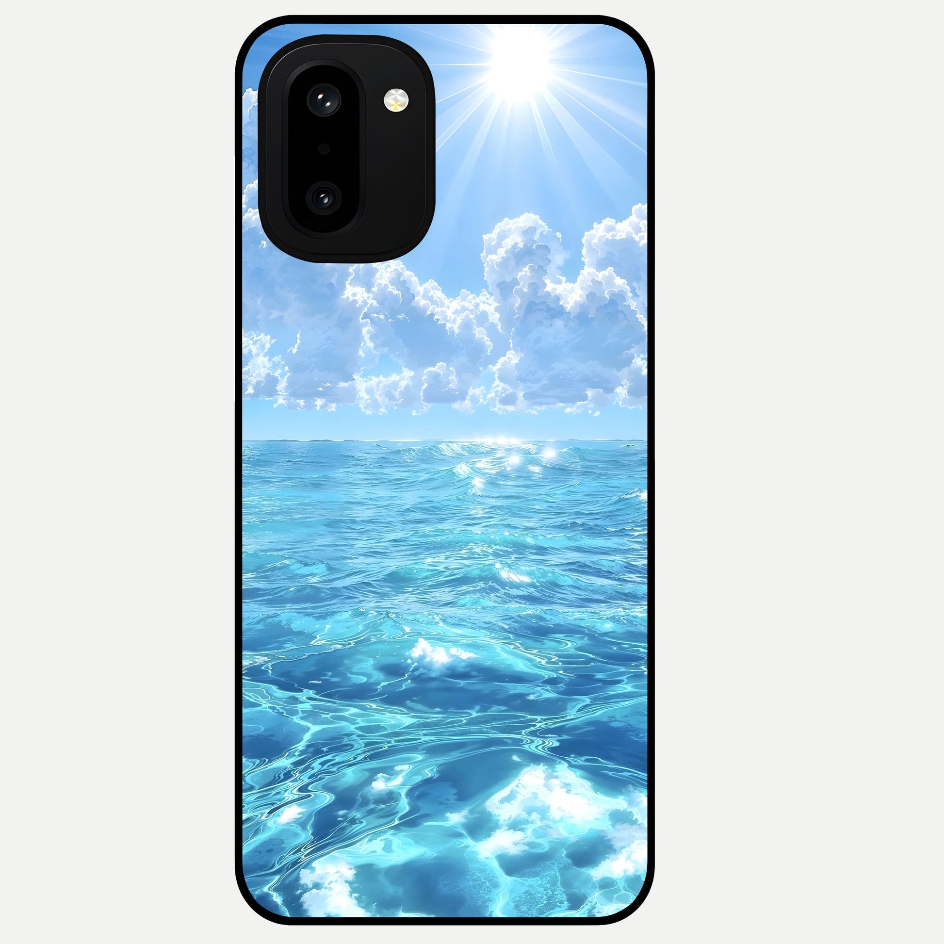  Endless Ocean Horizon Glass Case For Oneplus 15R back cover – full design glossy printed glass finish
