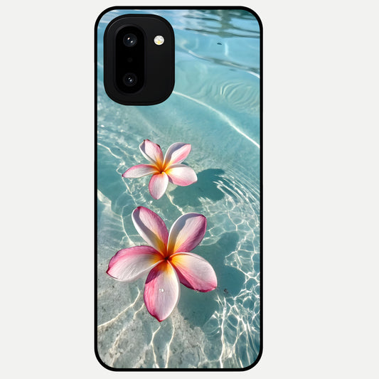  Floating Bloom Bliss Glass Case For Oneplus 15R back cover – full design glossy printed glass finish