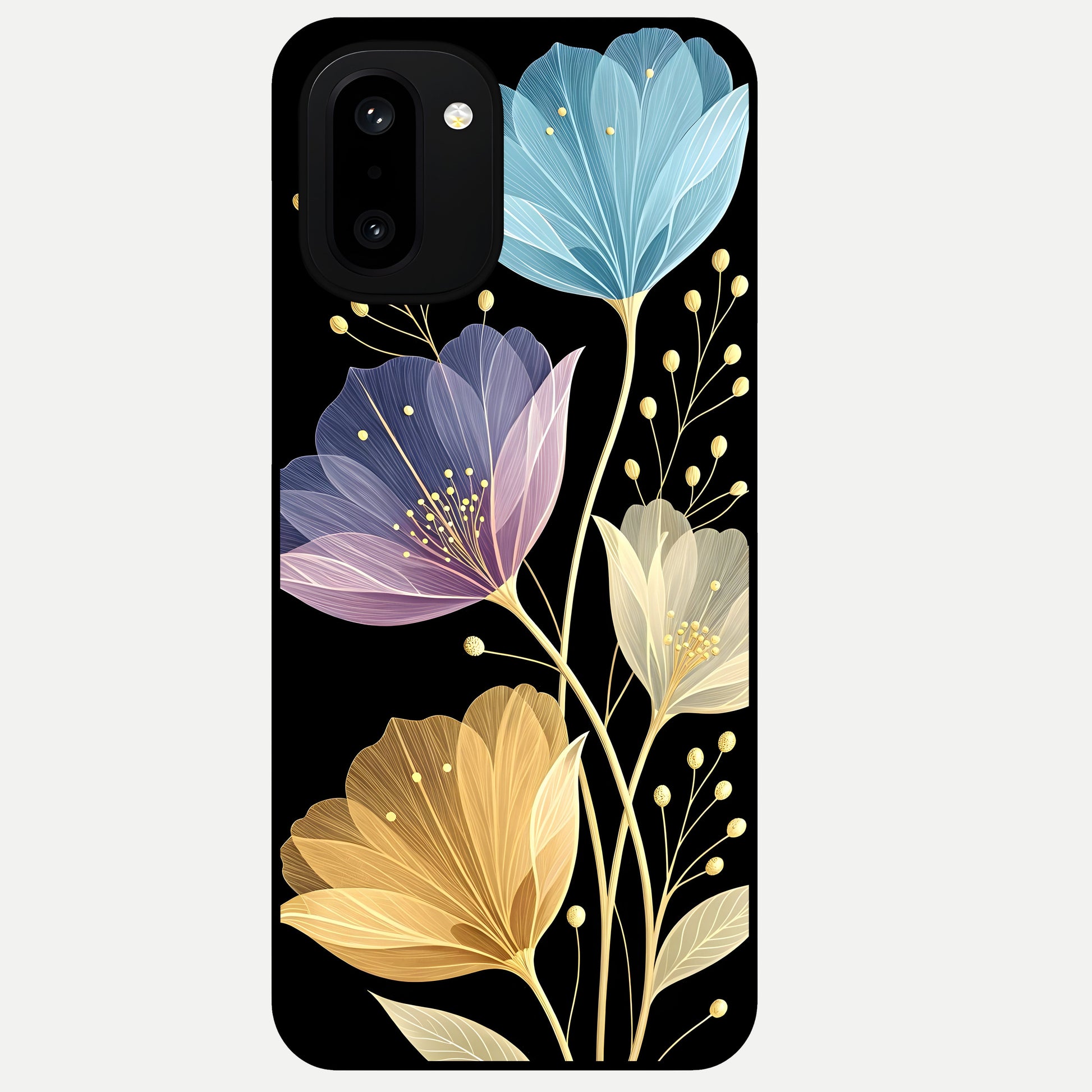  Flower Bloom Glow Glass Case For Oneplus 15R back cover – full design glossy printed glass finish