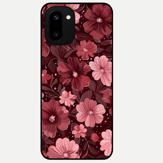  Flower Blush Bloom Glass Case For Oneplus 15R back cover – full design glossy printed glass finish