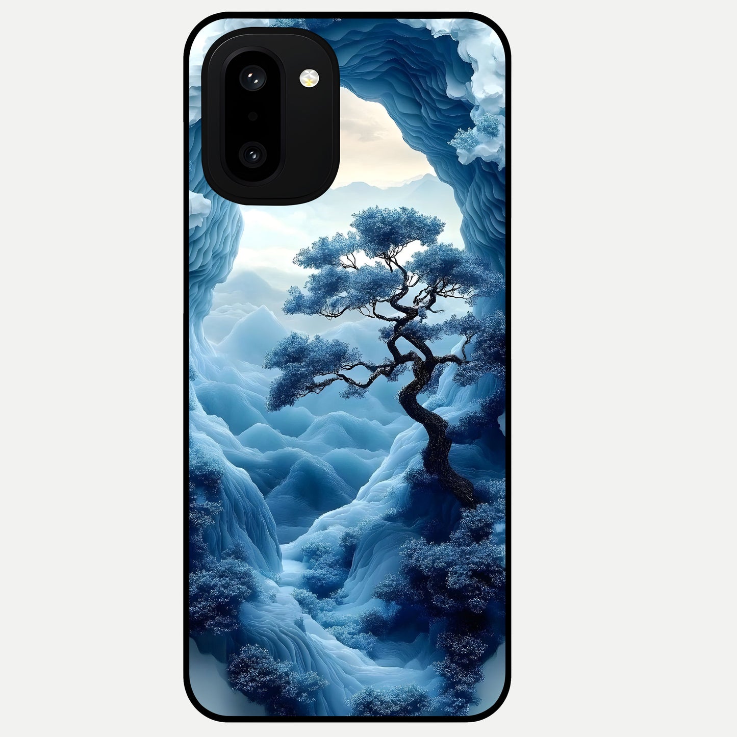  Frozen Serenity Gate Glass Case For Oneplus 15R back cover – full design glossy printed glass finish