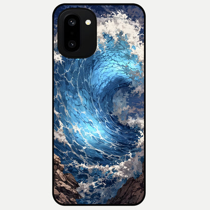  Giant Ocean Wave Glass Case For Oneplus 15R back cover – full design glossy printed glass finish