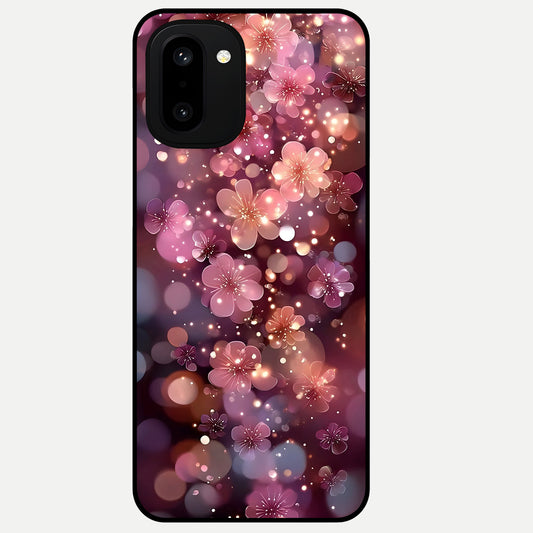  Glowing Petal Bliss Glass Case For Oneplus 15R back cover – full design glossy printed glass finish