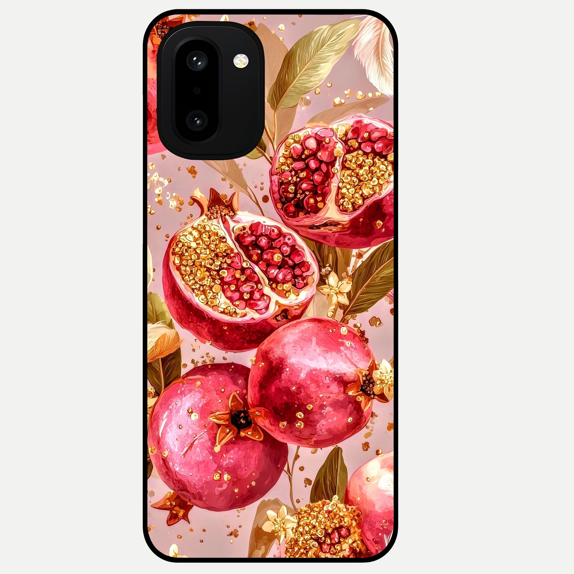  Golden Bloom Glow Glass Case For Oneplus 15R back cover – full design glossy printed glass finish