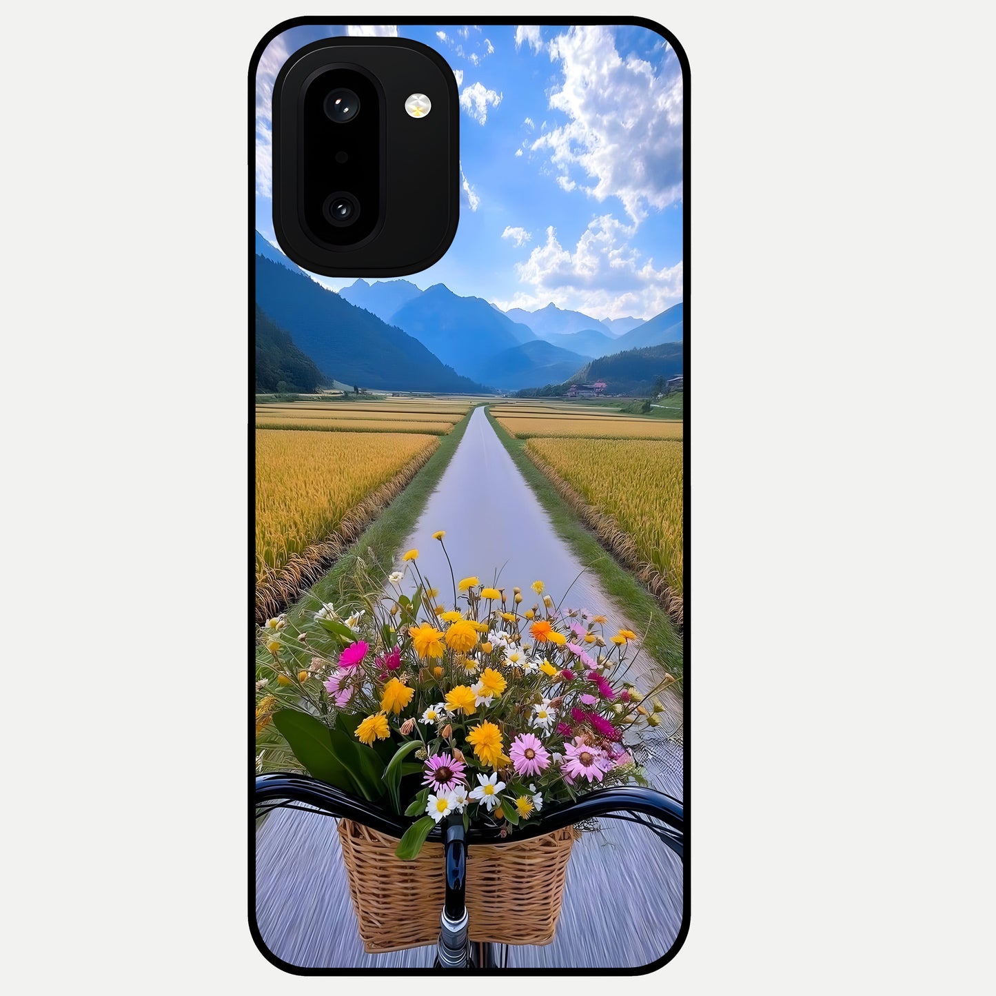  Golden Field Journey Glass Case For Oneplus 15R back cover – full design glossy printed glass finish