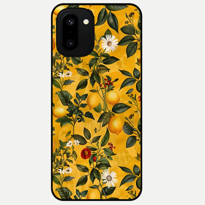  Golden Lemon Field Glass Case For Oneplus 15R back cover – full design glossy printed glass finish