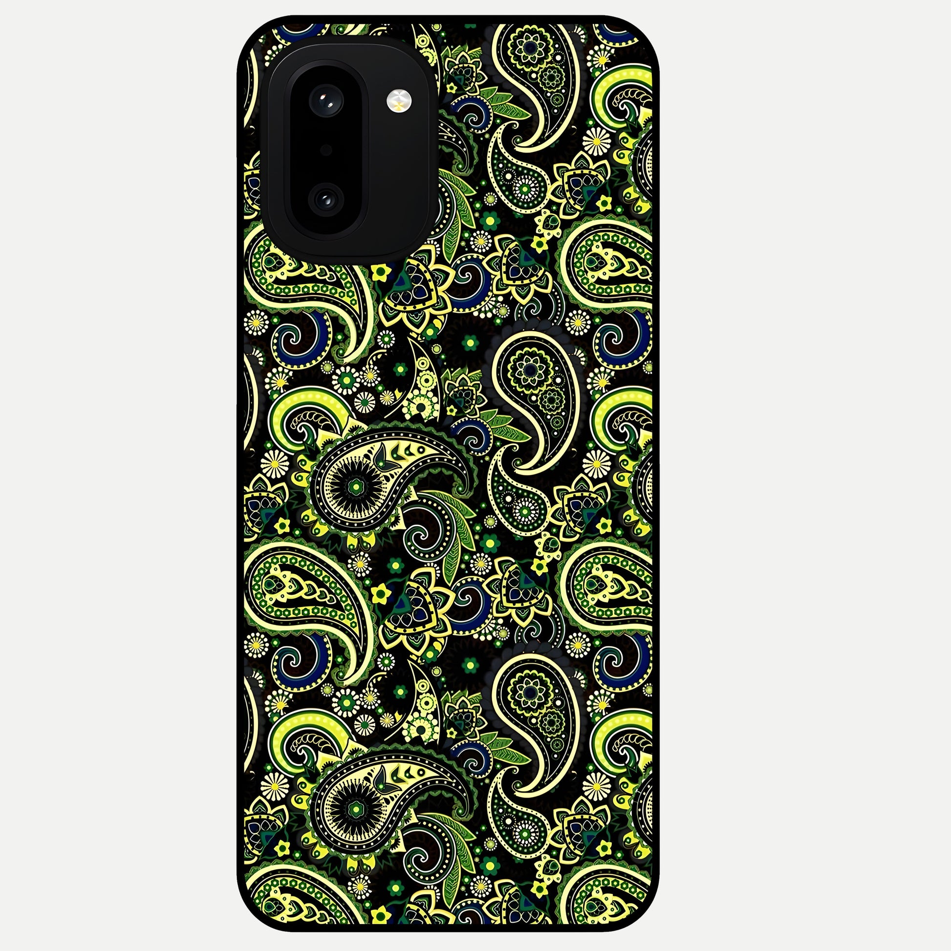  Green Lemon Glass Case For Oneplus 15R back cover – full design glossy printed glass finish