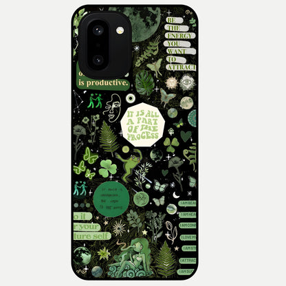  Green Mandala Pattern Glass Case For Oneplus 15R back cover – full design glossy printed glass finish