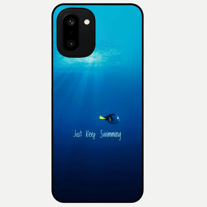  Just Keep Swimming Glass Case For Oneplus 15R back cover – full design glossy printed glass finish
