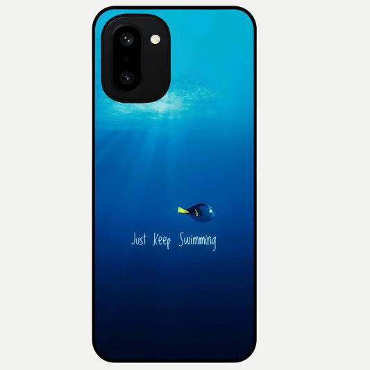  Just Keep Swimming Glass Case For Oneplus 15R back cover – full design glossy printed glass finish