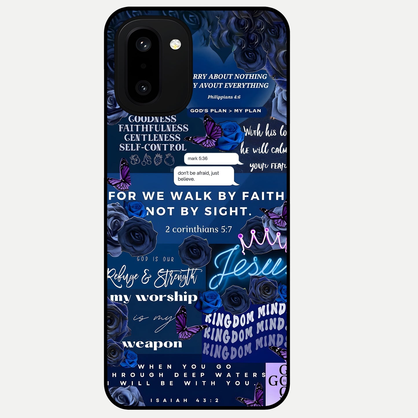  Kingdom Faith Glow Glass Case For Oneplus 15R back cover – full design glossy printed glass finish
