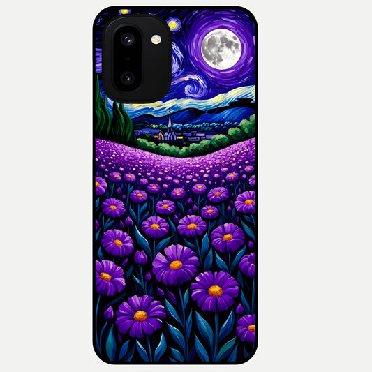  Lavender Moon Field Glass Case For Oneplus 15R back cover – full design glossy printed glass finish