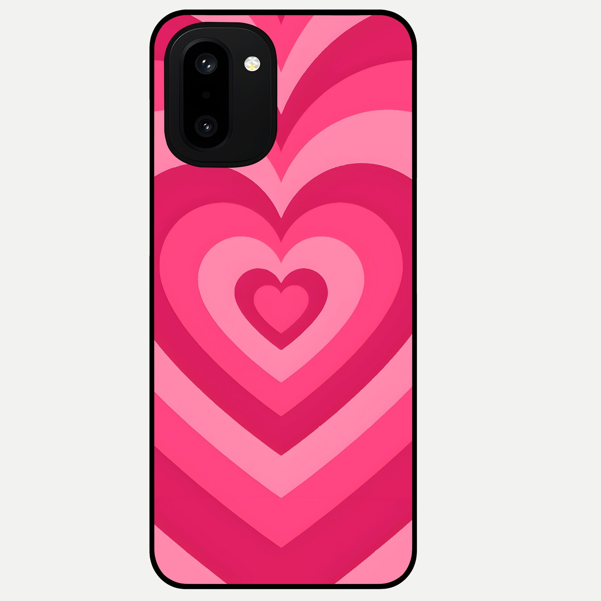  Layered Love Hearts Glass Case For Oneplus 15R back cover – full design glossy printed glass finish