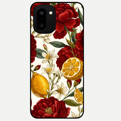  Lemon Rose Charm Glass Case For Oneplus 15R back cover – full design glossy printed glass finish