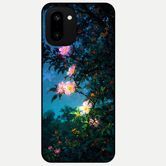  Midnight Bloom Glow Glass Case For Oneplus 15R back cover – full design glossy printed glass finish
