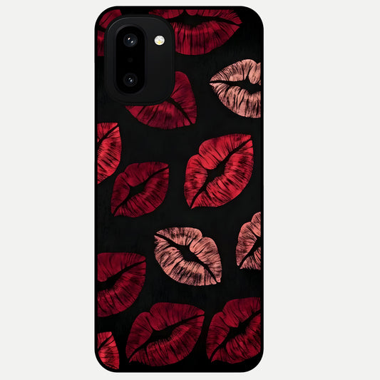  Midnight Kiss Love Glass Case For Oneplus 15R back cover – full design glossy printed glass finish