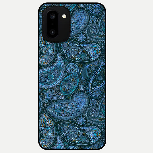  Midnight Paisley Glow Glass Case For Oneplus 15R back cover – full design glossy printed glass finish